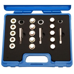 BGS schroefdraad reparatie set voor aftap pluggen 48-delig