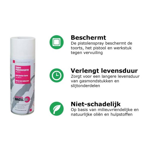 Anti-spat spray Binzel spuitbus 400ml - Afbeelding 2