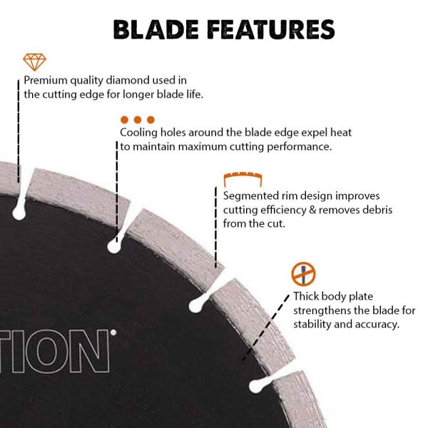 Evolution diamantblad gesegmenteerd 230mm | D230SEG-CS - Afbeelding 3