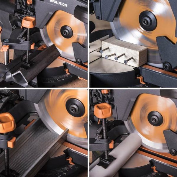 Evolution R255SMS+ glijdende verstek/afkortzaag metaal/alu/hout 255mm - Afbeelding 2