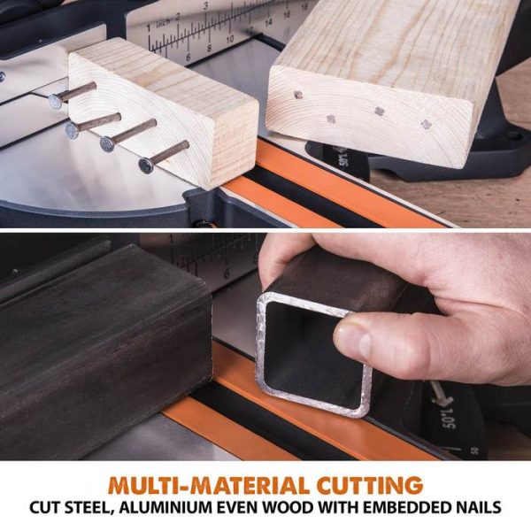Evolution R255SMS+ glijdende verstek/afkortzaag metaal/alu/hout 255mm - Afbeelding 6