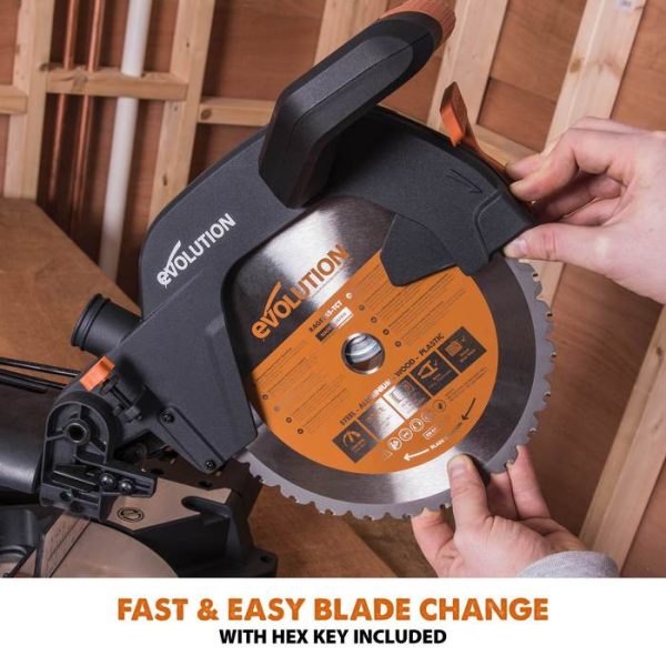 Evolution R255SMS+ glijdende verstek/afkortzaag metaal/alu/hout 255mm - Afbeelding 8