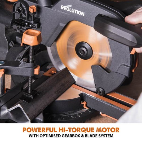 Evolution R255SMS+ glijdende verstek/afkortzaag metaal/alu/hout 255mm - Afbeelding 14