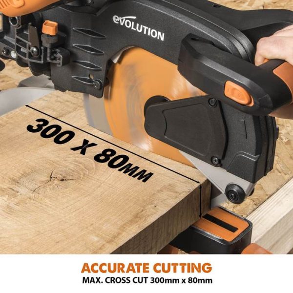 Evolution R255SMS+ glijdende verstek/afkortzaag metaal/alu/hout 255mm - Afbeelding 15