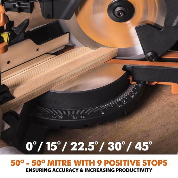 Evolution R255SMS+ glijdende verstek/afkortzaag metaal/alu/hout 255mm - Afbeelding 16