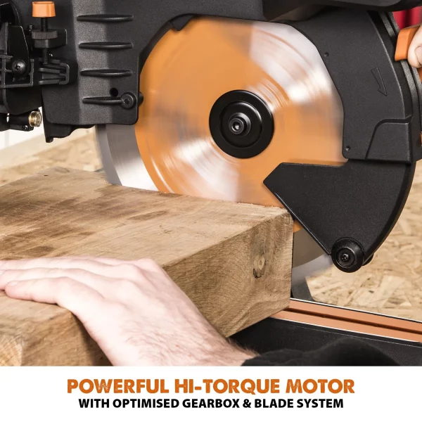 Evolution R255SMS-DB+ 255mm verstek/afkortzaag metaal/alu/hout | R255SMS-DB+ - Afbeelding 4