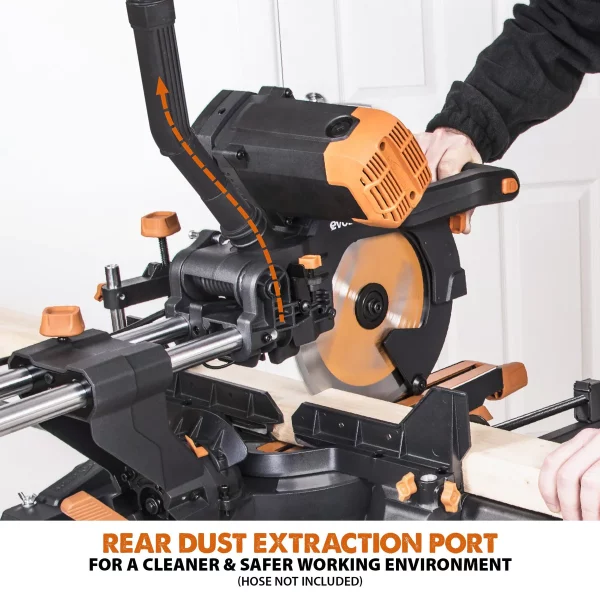 Evolution R255SMS-DB+ 255mm verstek/afkortzaag metaal/alu/hout | R255SMS-DB+ - Afbeelding 8