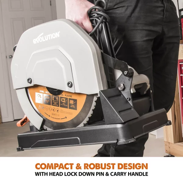 Evolution R355CPS 355mm afkortzaag metaal/alu/hout - Afbeelding 2