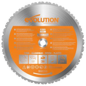 Zaagblad Evolution 355mm multipurpose metaal/alu/hout