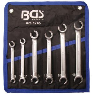 Open ringsleutel, 8-19 mm, 6 delig set BGS 1745-0