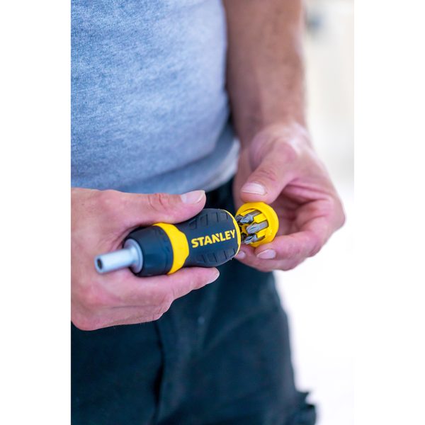 Schroevendraaier Stanley multibit stubby met ratel | 0-66-358 - Afbeelding 3