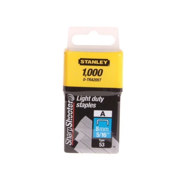 Nietjes Stanley light duty 8mm 1000 stuks | 0-TRA205T