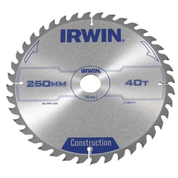 Irwin zaagblad 250 x 30mm x 40T ATB-0