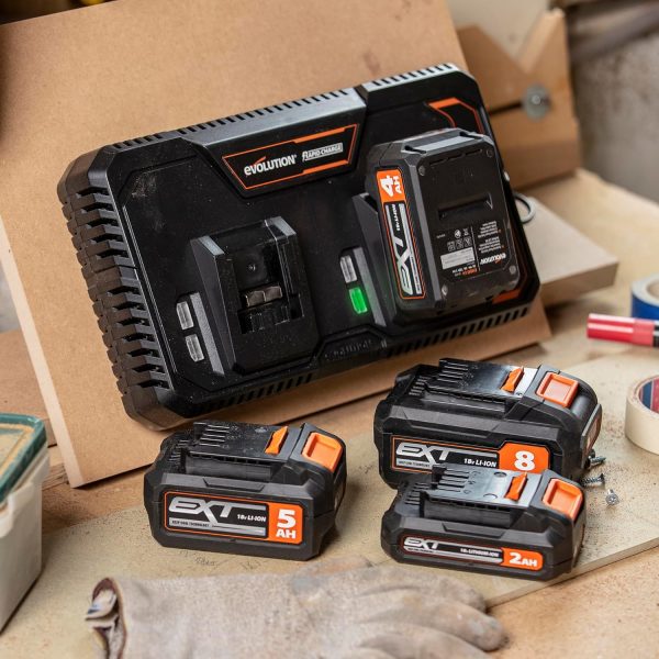 Evolution R255SMS-DB-LI glijdende verstek/afkortzaag 255mm incl 2 x 5Ah accu's | R255SMS-DB-LI - Afbeelding 7