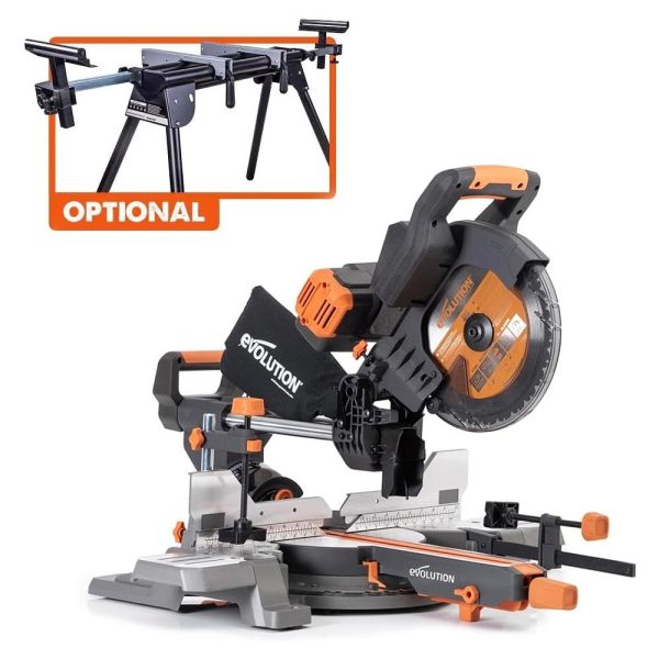 Evolution R255SMS-DB-LI glijdende verstek/afkortzaag 255mm incl 2 x 5Ah accu's | R255SMS-DB-LI - Afbeelding 10