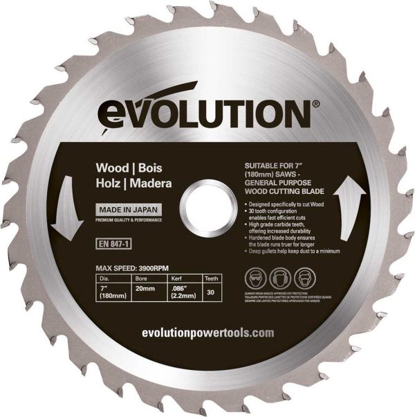 Zaagblad Evolution 180mm voor hout | EVOBLADE180WD