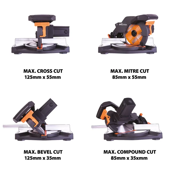 Evolution R210CMS+ verstek/afkortzaag 210mm | R210CMS+ - Afbeelding 3