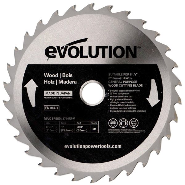 Evolution zaagblad 210mm voor hout | EVOBLADE210WD-0