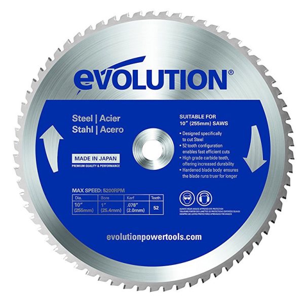Evolution zaagblad 255mm voor staal | STEEL EVOBLADE255ST-0