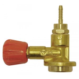 Aansluiting gasfles 7/16 x 4mm met terugslagklep-11019
