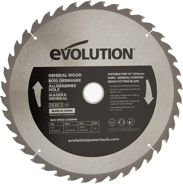 Zaagblad Evolution 255mm voor hout | EVOBLADE255WD
