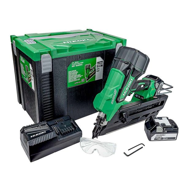 Accu spijkerapparaat - 18 V / 50 - 90 mm met 2 x 5 Ah Li-ion accu | Hikoki