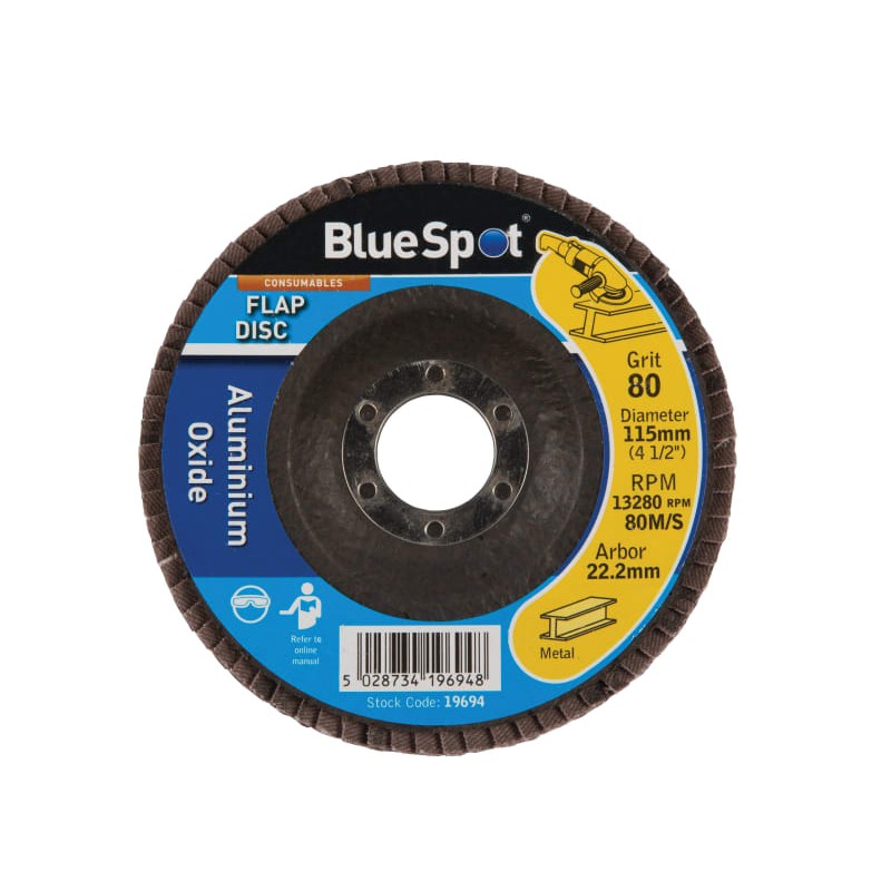 Lamellenschijf 115mm korrel 80 | BlueSpot Tools 19694