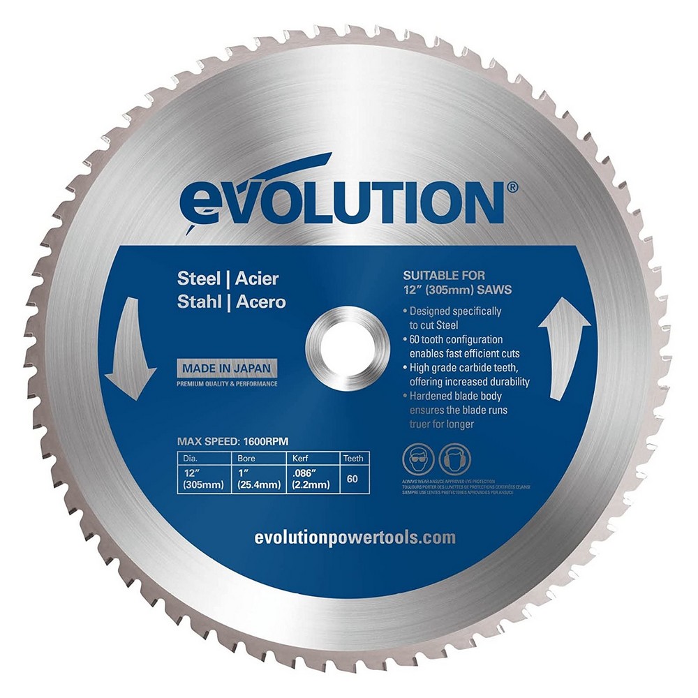 Zaagblad evolution 305mm voor staal heelgoedgereedschap