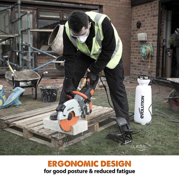 Evolution steen doorslijpmachine 300mm met stof onderdrukking - wateraansluiting | R300DCT+ - Afbeelding 2