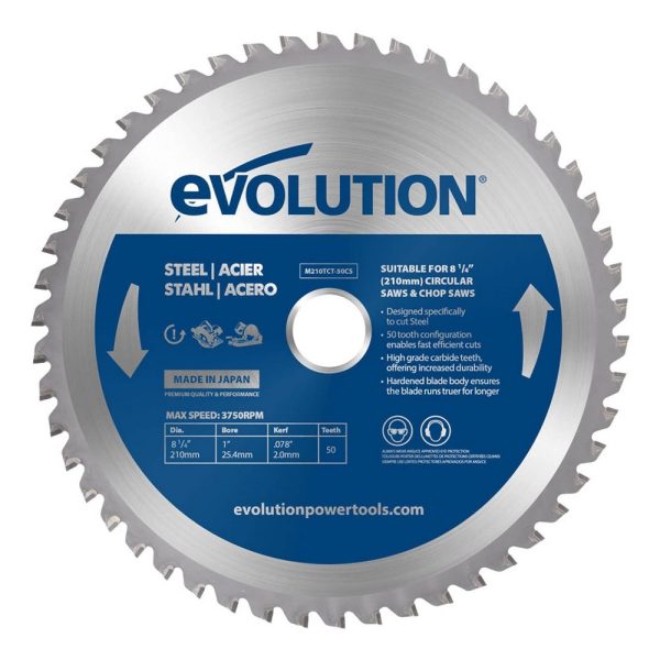 Zaagblad Evolution 210mm voor staal | M210TCT-50MS