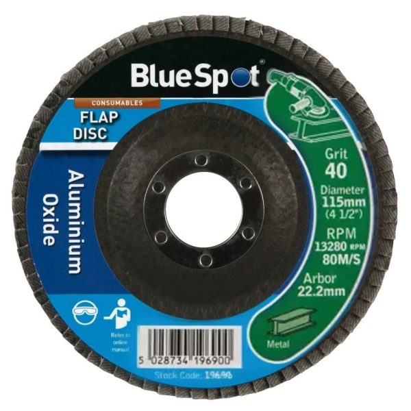 Lamellenschijf 115mm korrel 40 | BlueSpot Tools 19690